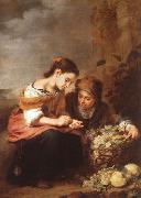 Bartolome Esteban Murillo Vendedores de fruta oil on canvas